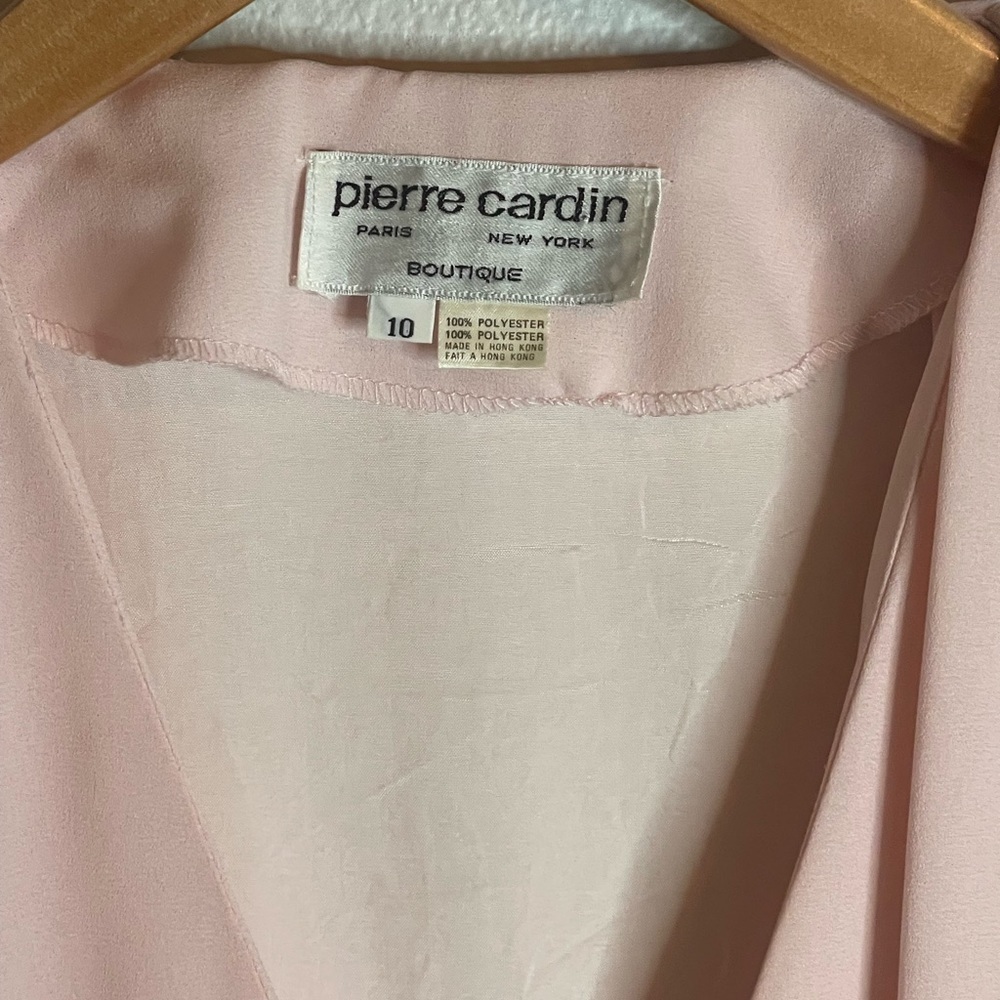 PIERRE CARDIN Paris New York BOUTIQUE SZ 10 Vintage Dress‎ Pink 6 8 VTG Ruffle - Picture 4 of 10